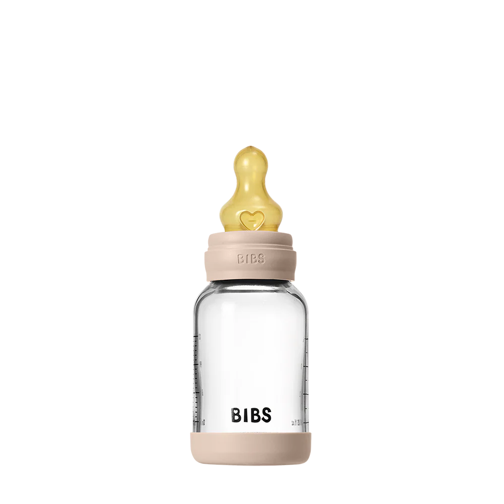 Bibs Baby Glass Bottle Set 120ml Latex - Assorted