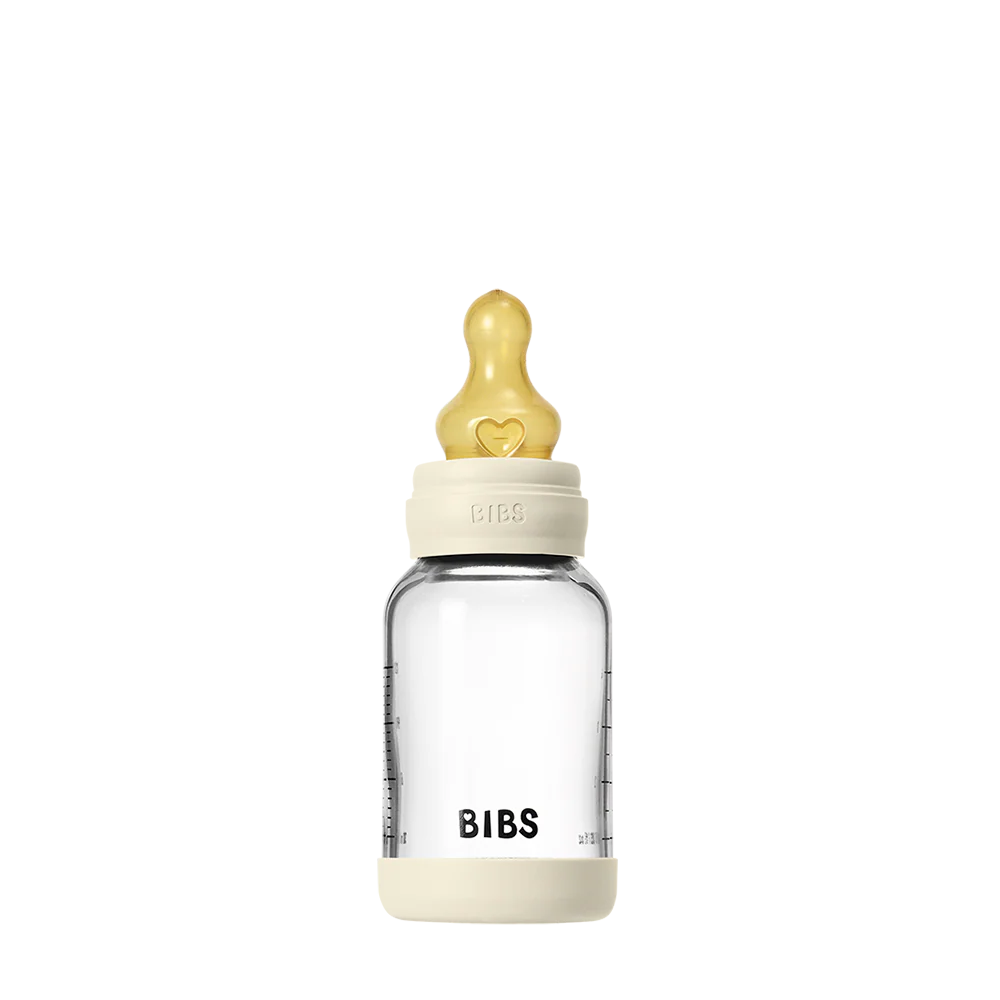 Bibs Baby Glass Bottle Set 120ml Latex - Assorted