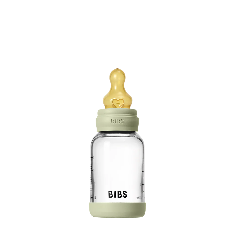 Bibs Baby Glass Bottle Set 120ml Latex - Assorted