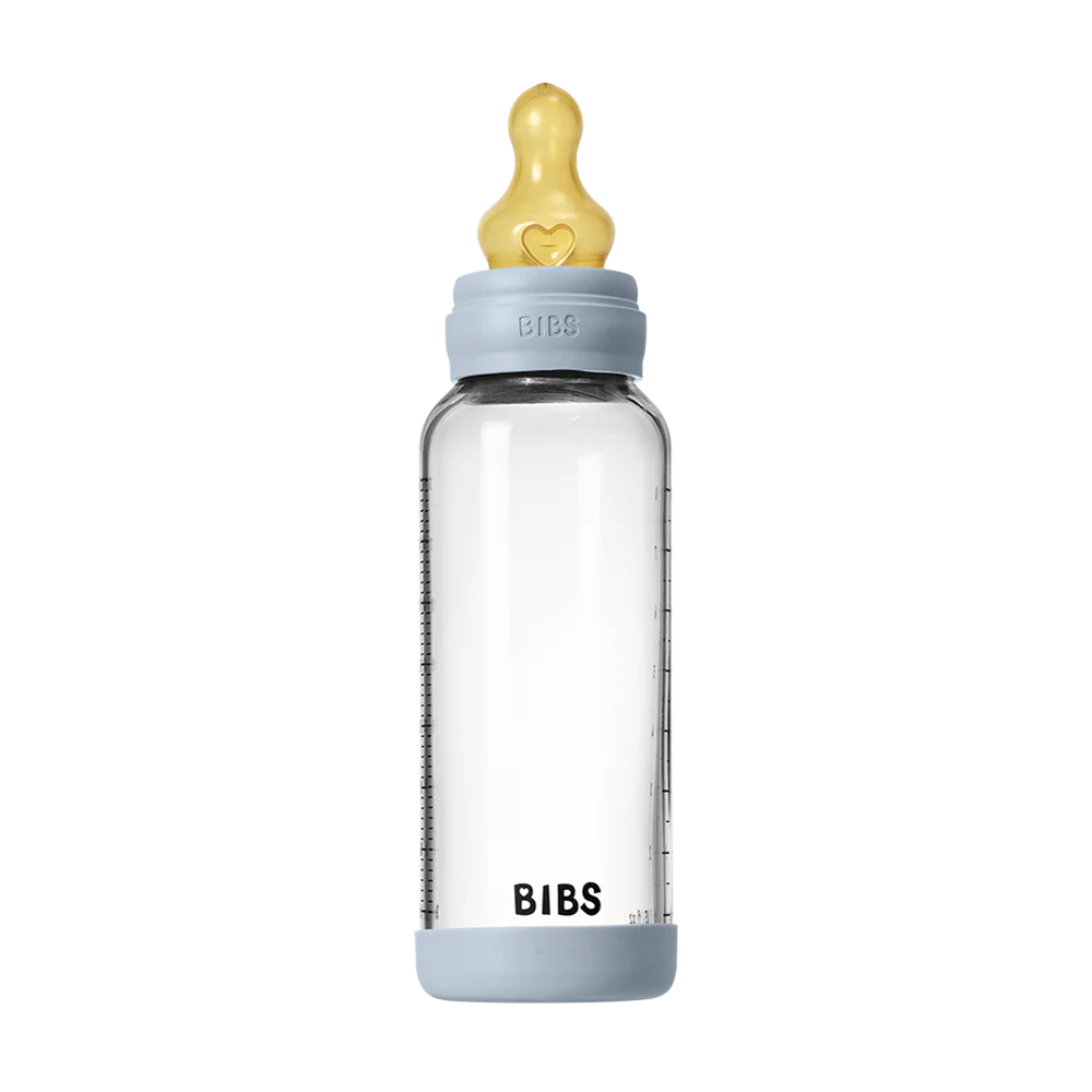 Bibs Baby Glass Bottle Set 240ml Latex- Assorted