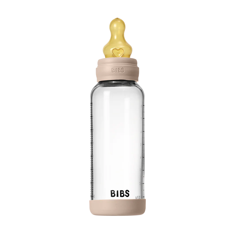 Bibs Baby Glass Bottle Set 240ml Latex- Assorted