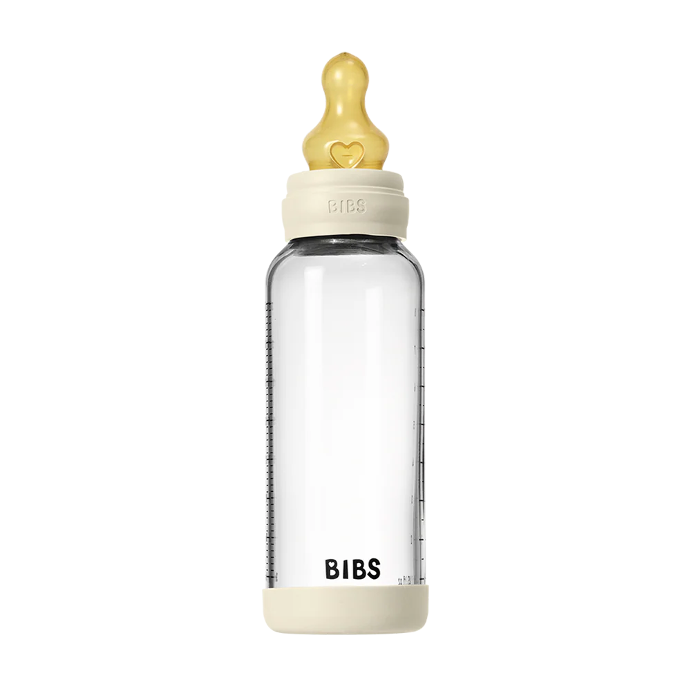 Bibs Baby Glass Bottle Set 240ml Latex- Assorted