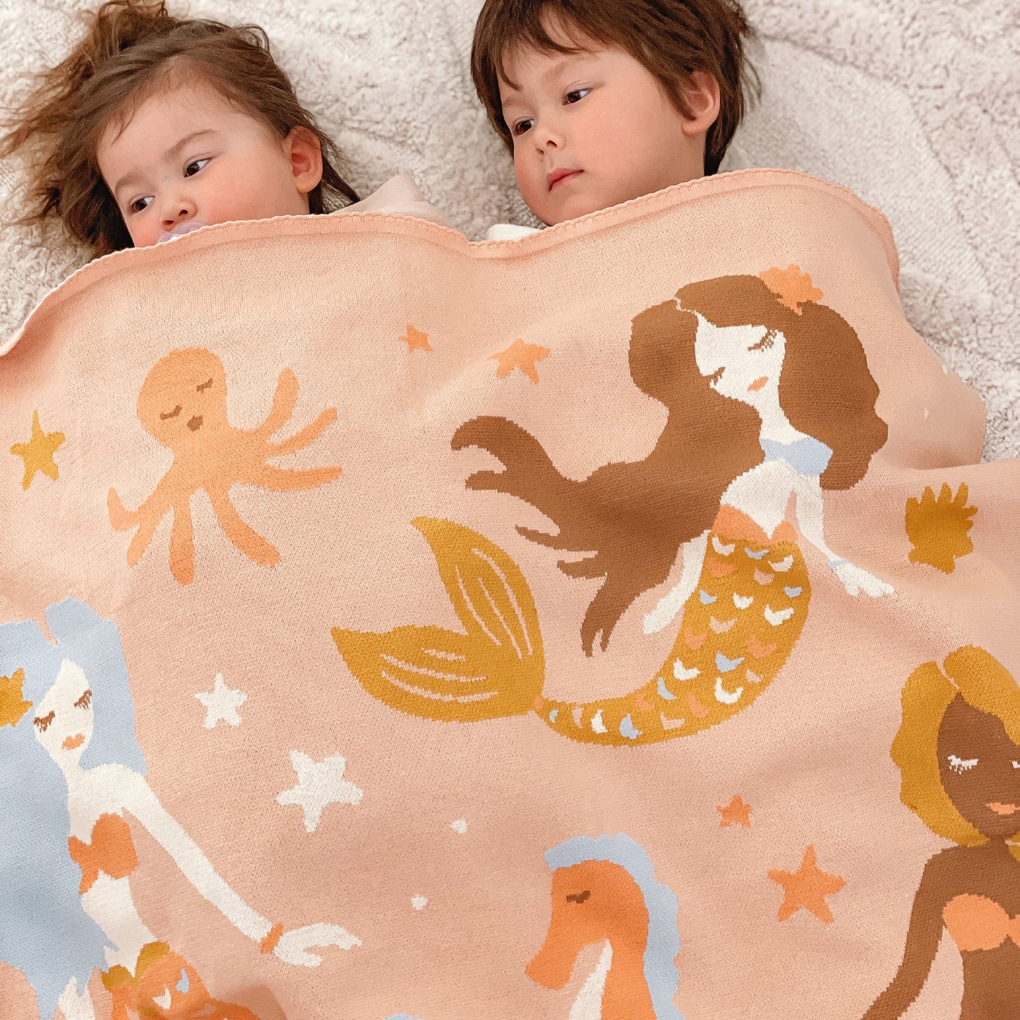 Fox and Fallow Mermaids Blanket