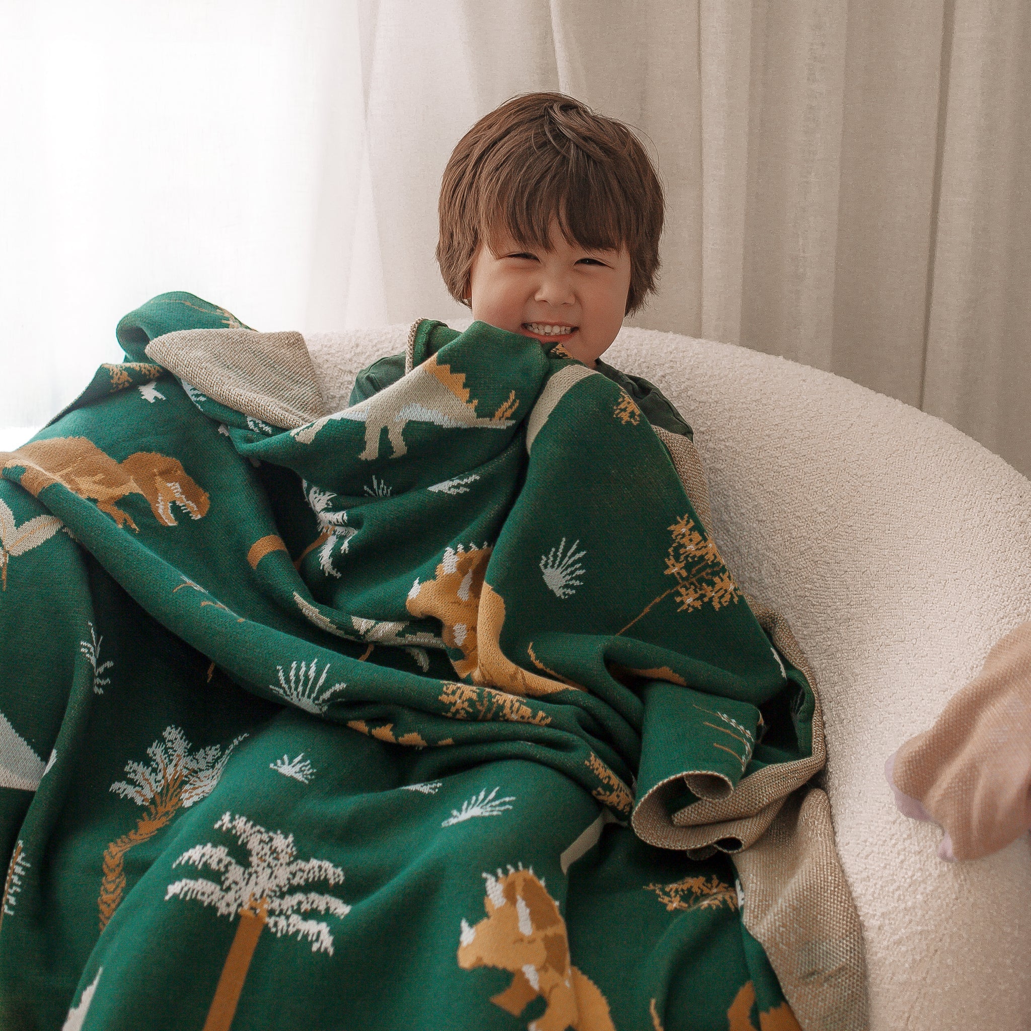 Fox & Fallow Dinos Throw Blanket