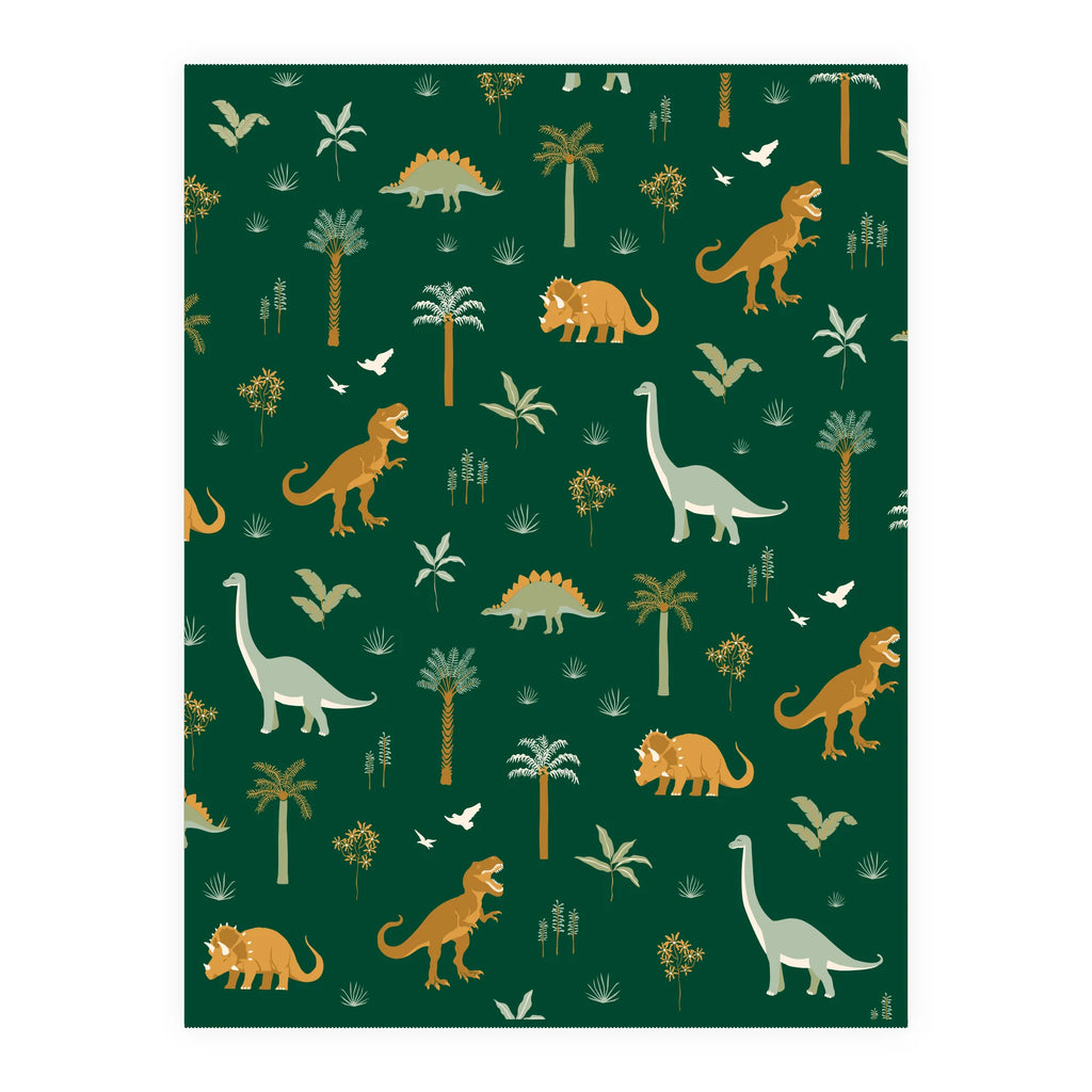 Fox & Fallow Dinos Throw Blanket