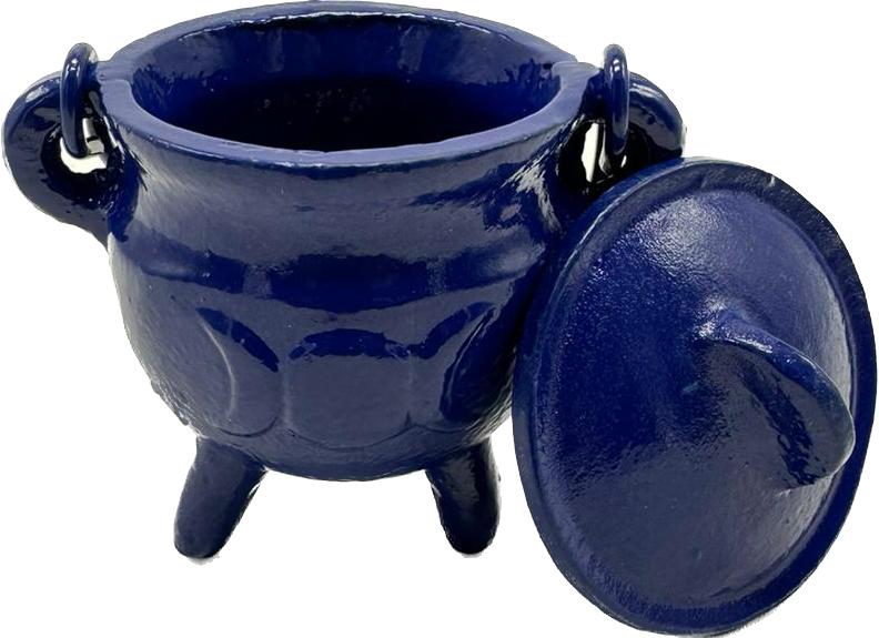 Cast Iron Cauldron Triple Moon with Lid - Assorted