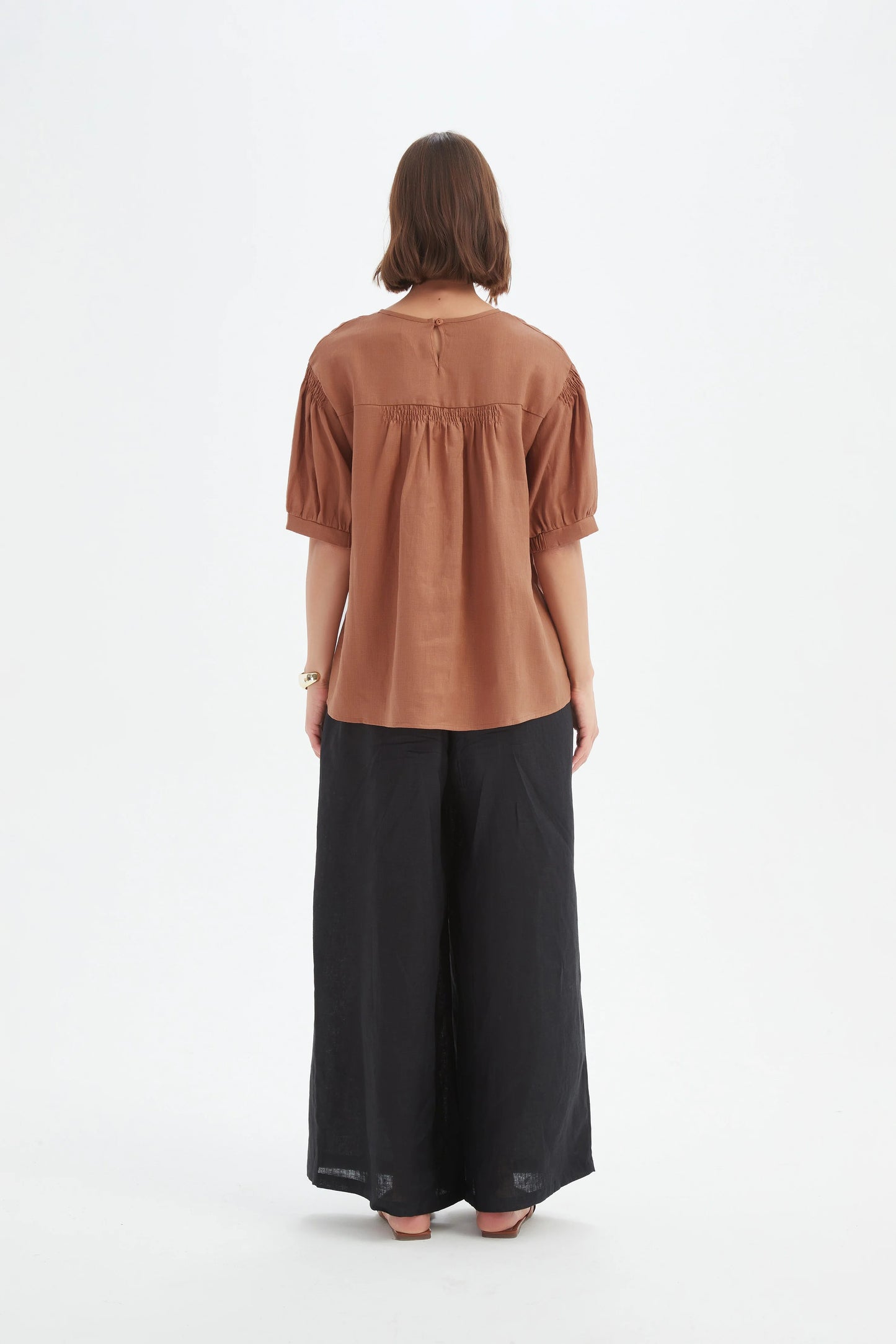 Tirelli - Bishop Sleeve Shirring Top
