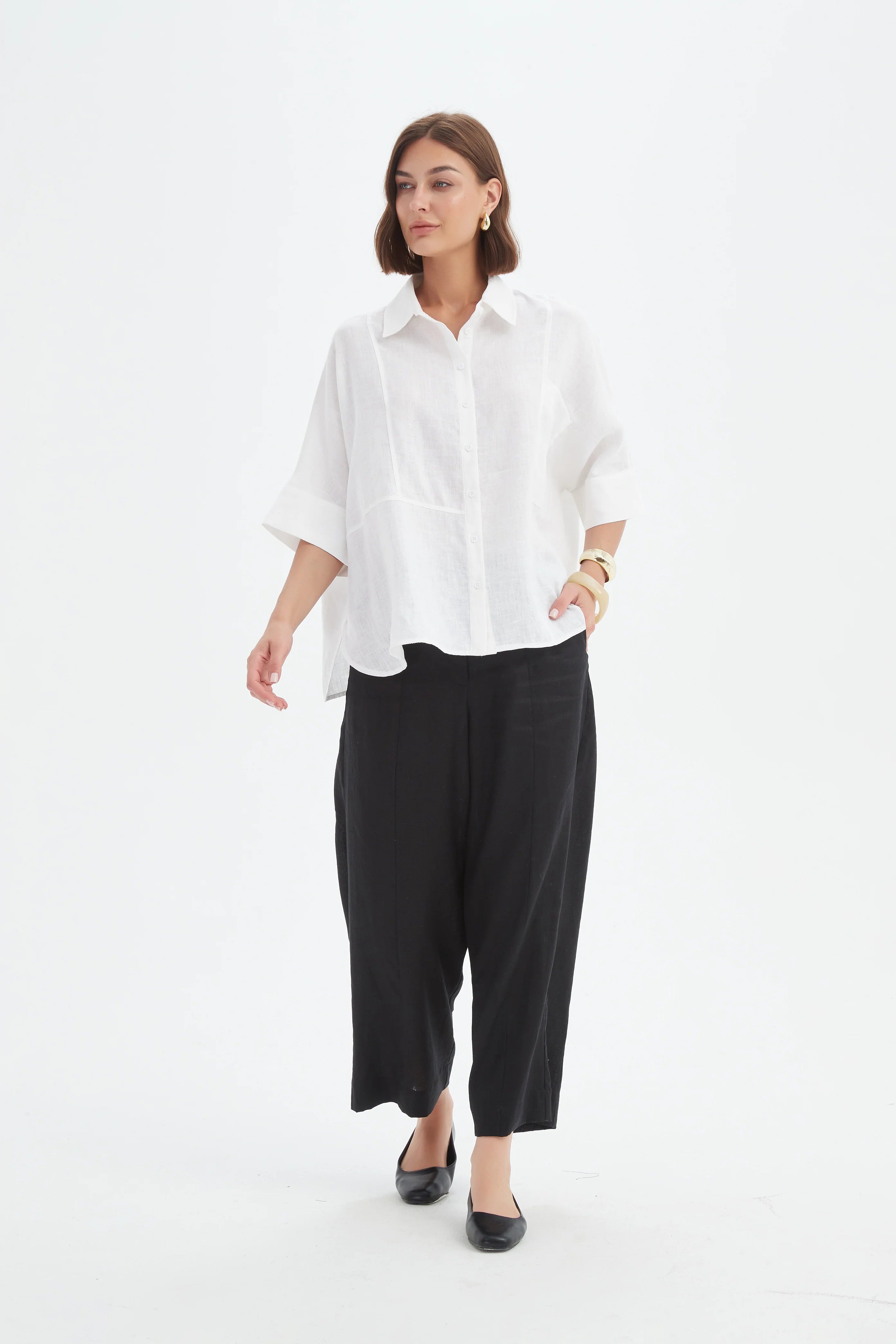 Tirelli Seam Detail Boxy Shirt - Assorted