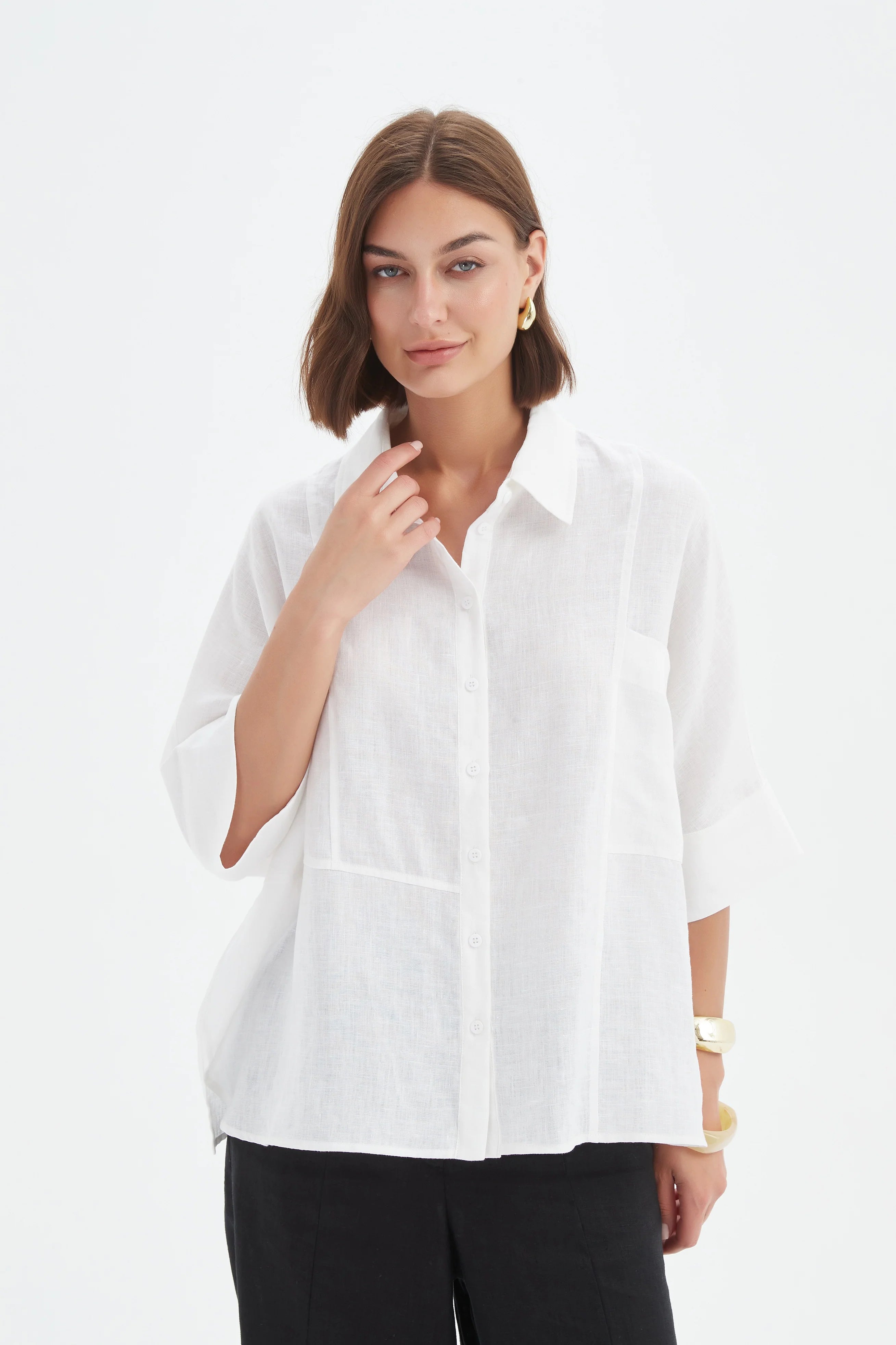 Tirelli Seam Detail Boxy Shirt - Assorted