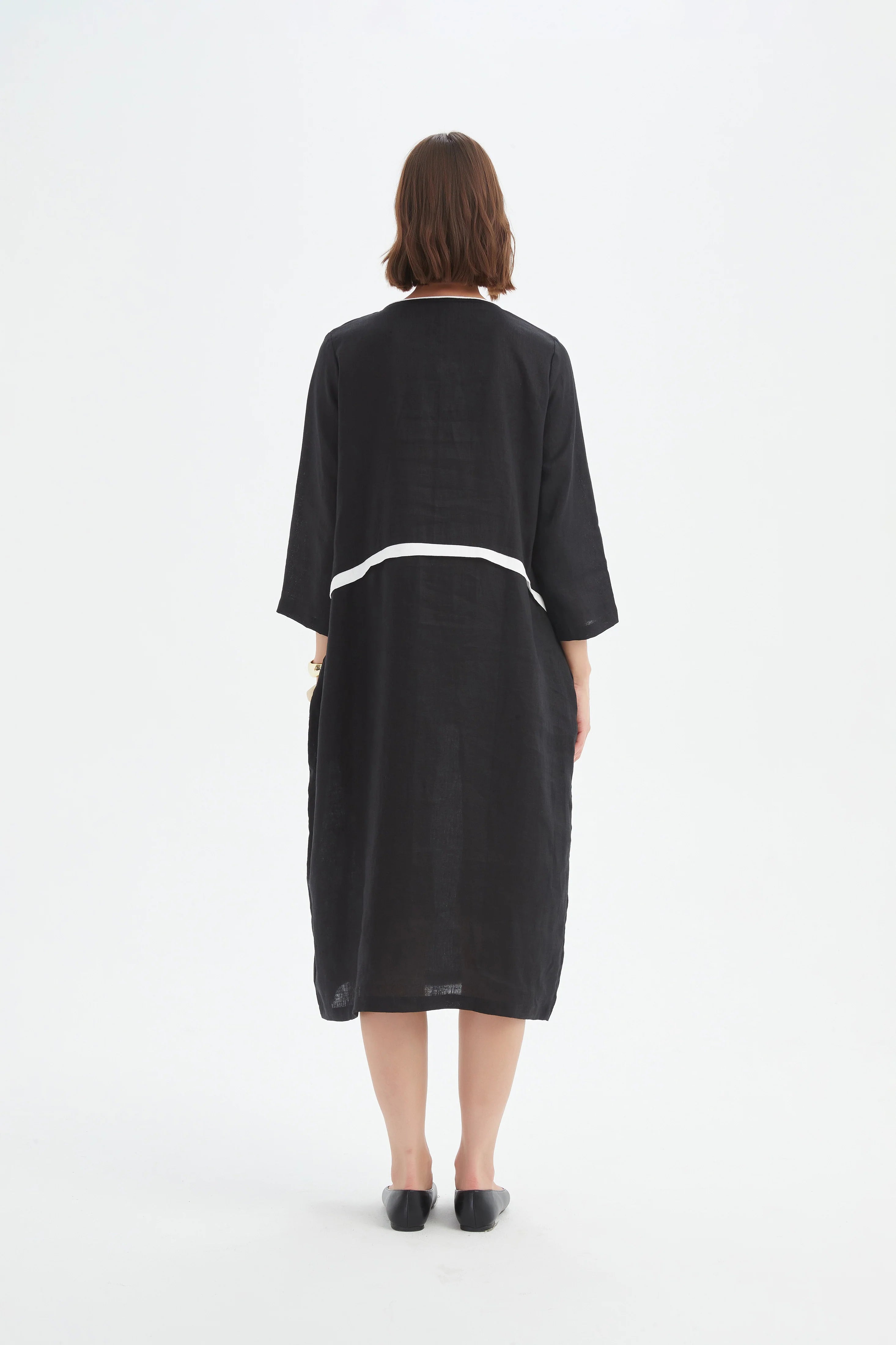 Tirelli Contrast Trim Ovoid Dress