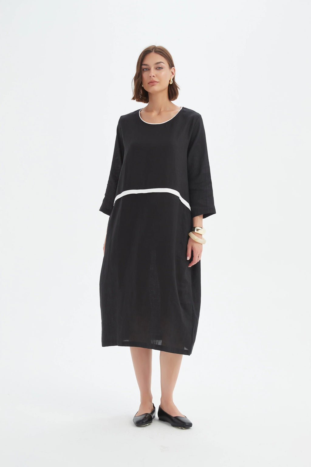 Tirelli Contrast Trim Ovoid Dress