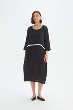 Tirelli Contrast Trim Ovoid Dress
