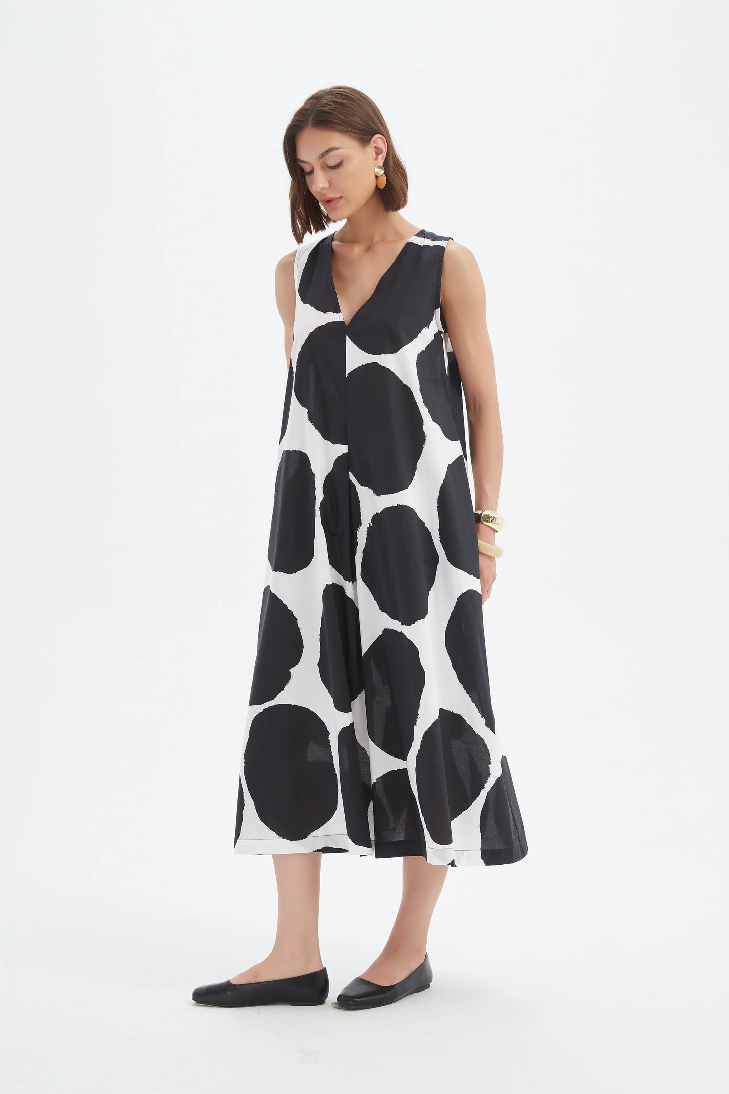 Tirelli - Inverted Pleat Poplin Dress