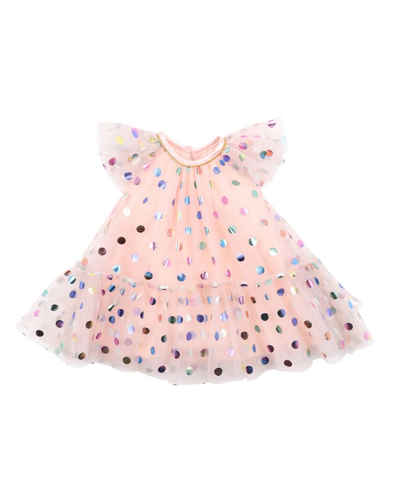 Bebe Party Spot Tulle Dress – Rainbow