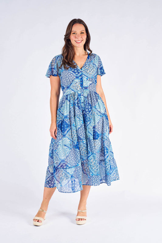 Boho Australia - Sinead Dress - Blue Floral