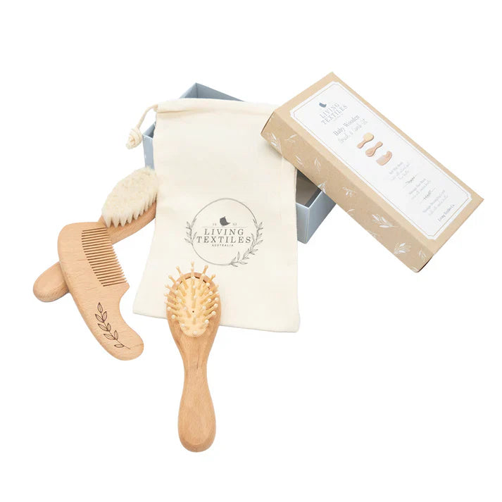 Living Textiles - Baby Wooden Brush & Comb Set