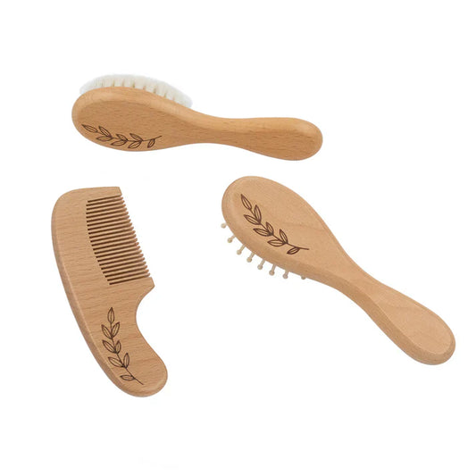 Living Textiles - Baby Wooden Brush & Comb Set