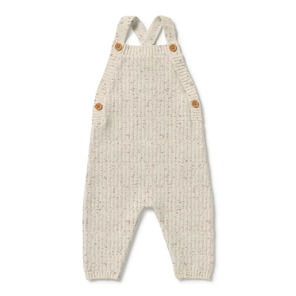 Wilson & Frenchy Cookie & Cream Organic Knitted Overalls