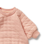 Wilson & Frenchy Pretty Pink Organic Quilted Bodysuit
