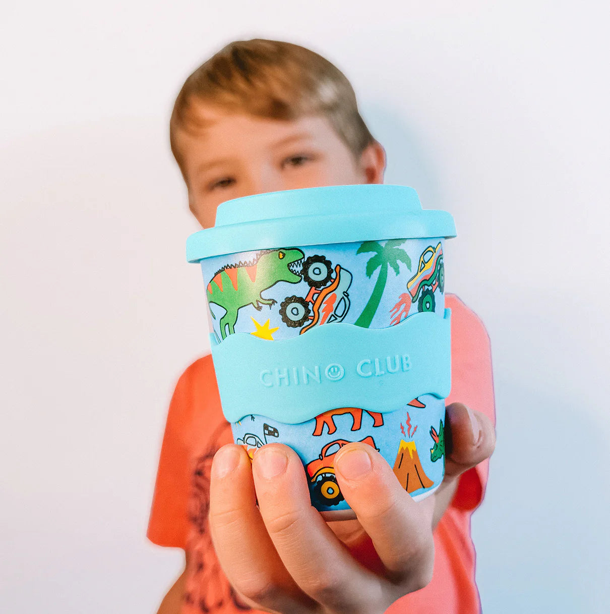 Chino Club Dinosaurs and Monster Trucks Kids Keep Cup (8oz)
