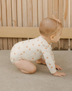 Quincy Mae Byron Rashguard One-Piece || Oranges