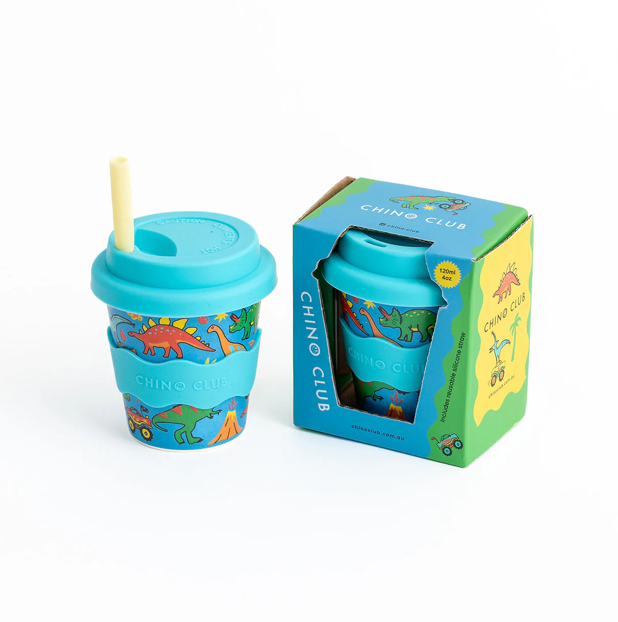 Chino Club Dinosaurs and Monster Trucks Babychino Cup (4oz)