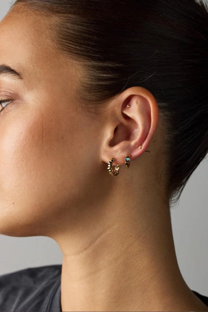 Zafino Luna Huggie Earring - Turquoise