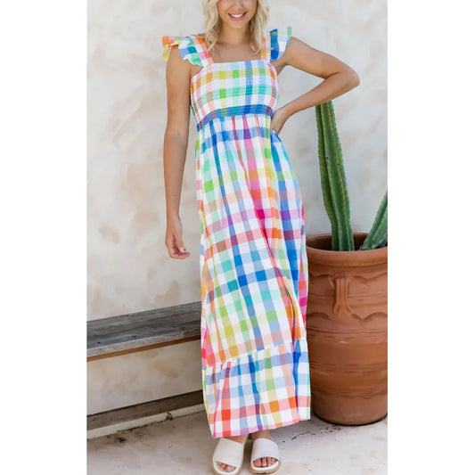 Cactus Rose - Dress Maxi Gelato Check