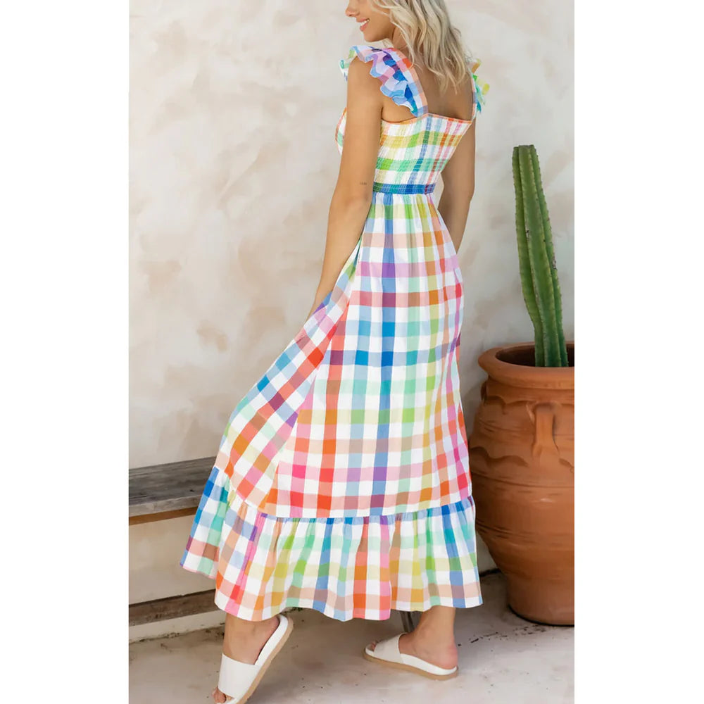 Cactus Rose - Dress Maxi Gelato Check