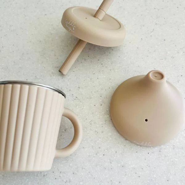 Cuddle Bug & Co Silicone Stainless Sippy Cup With Spout and Straw Lid - Assorted