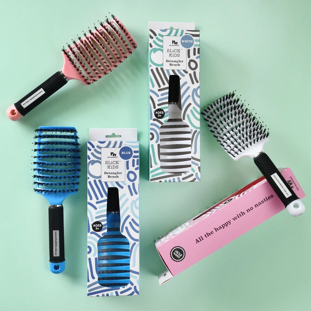 No Nasties Slick Kids Detangler Kids Hair Brush
