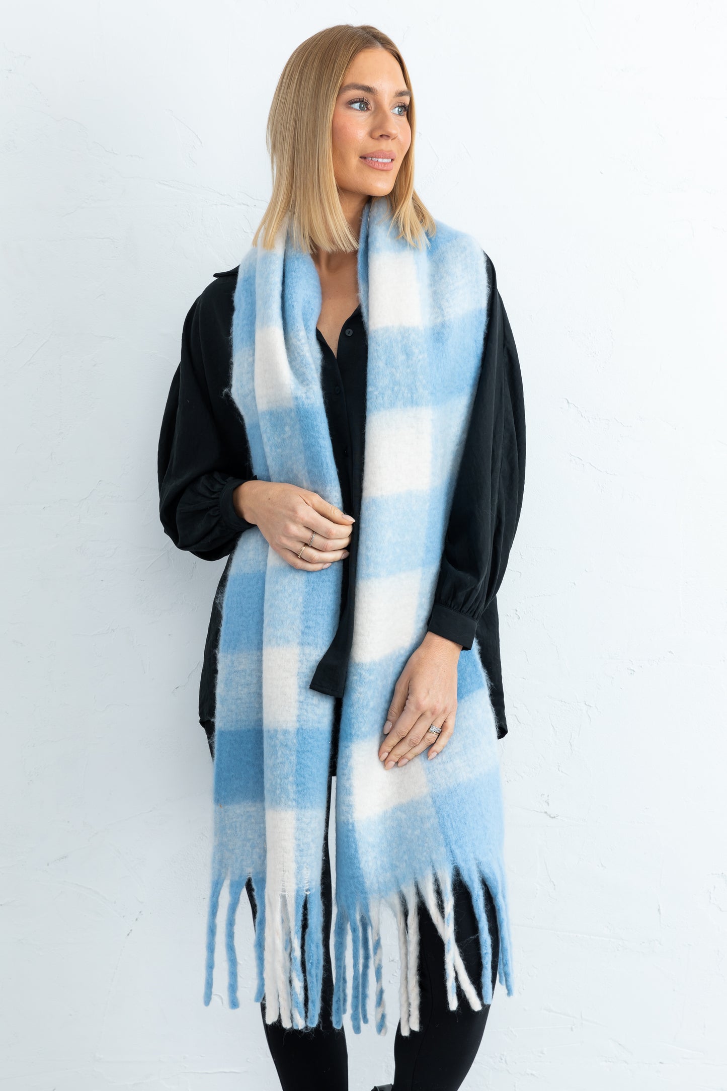 Holiday Trading & Co Lighthouse Scarf - Light Blue
