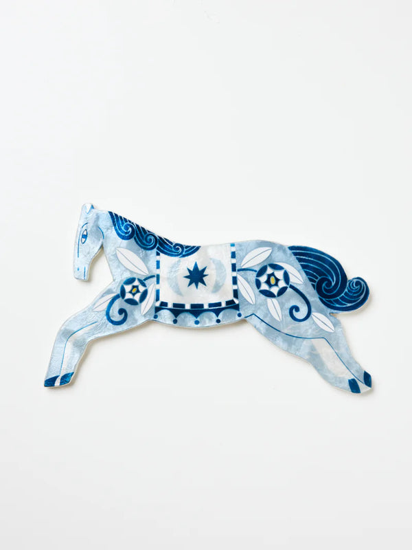 Jones & Co Paloma Wall Art Blue Horse