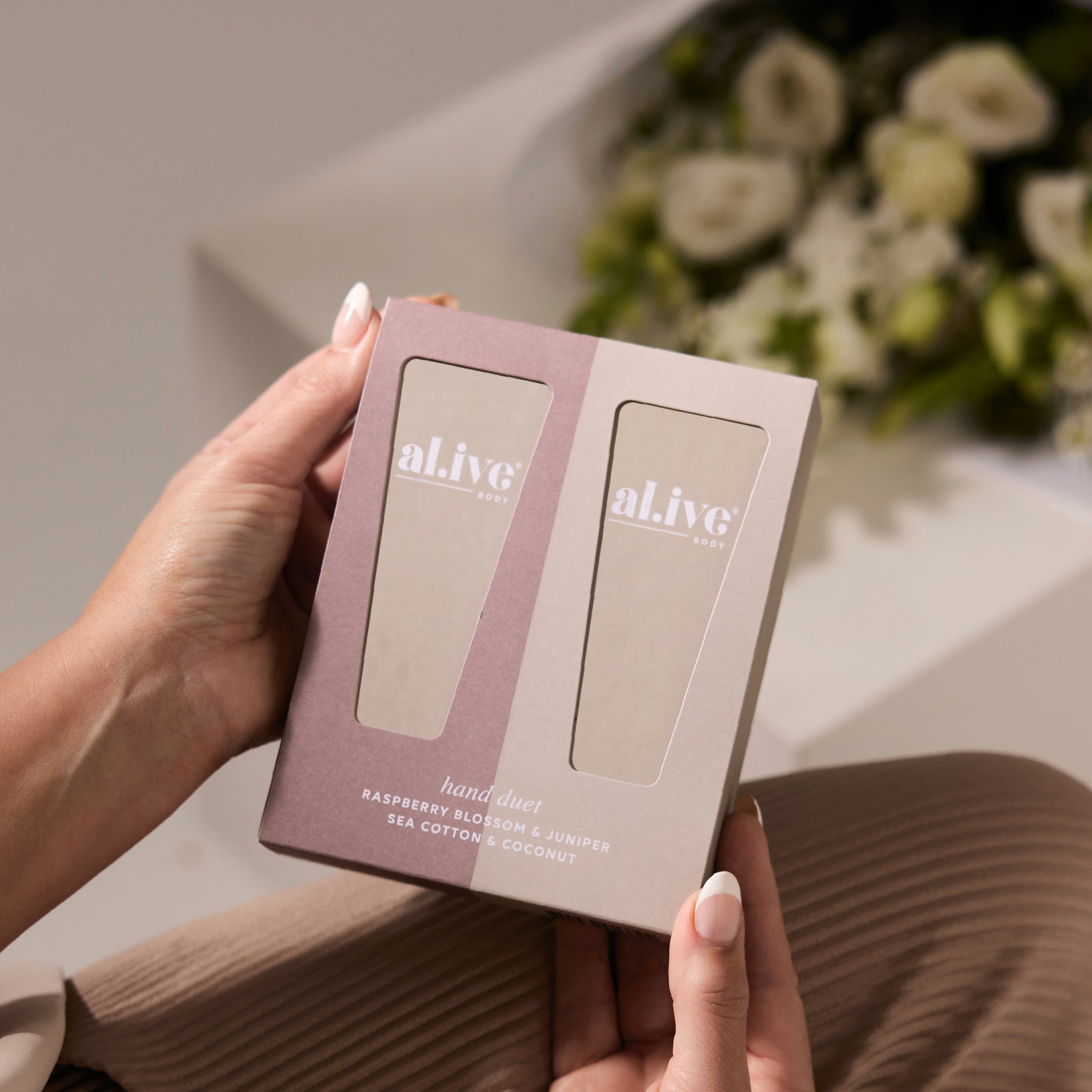 Al.ive Body Hand Duet - Raspberry Blossom & Juniper + Sea Cotton & Coconut