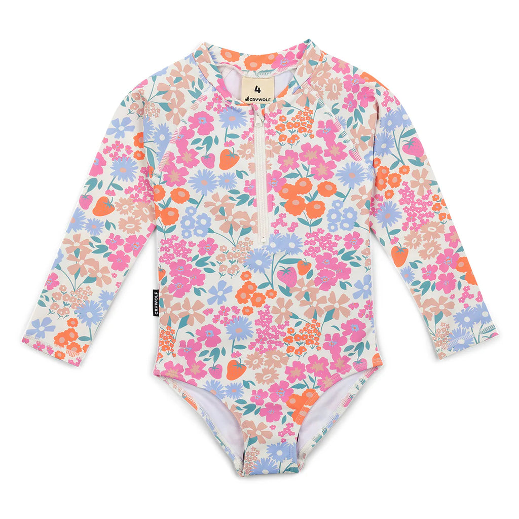 Crywolf Long Sleeve Swimsuit Berry Garden