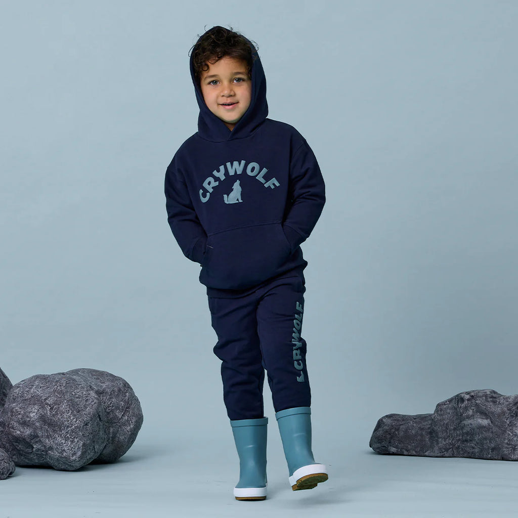 Crywolf New Season '25' CHILL HOODIE Navy