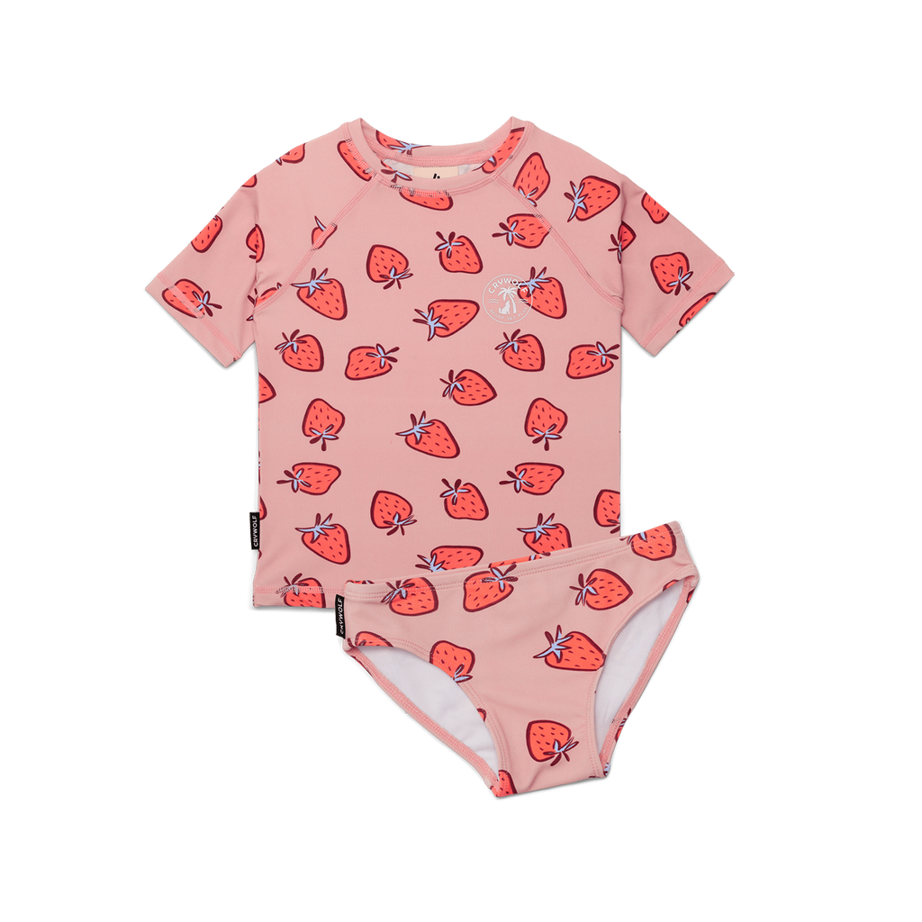 Crywolf Short Sleeve Rash Set Strawberry Splash