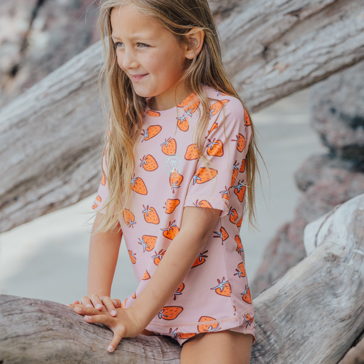 Crywolf Short Sleeve Rash Set Strawberry Splash