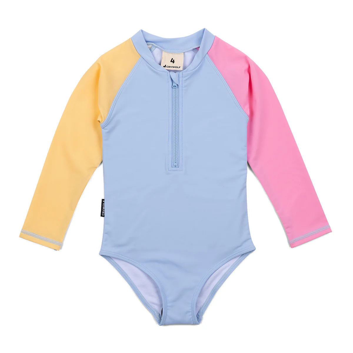 Crywolf Long Sleeve Swimsuit Pop Colourblock