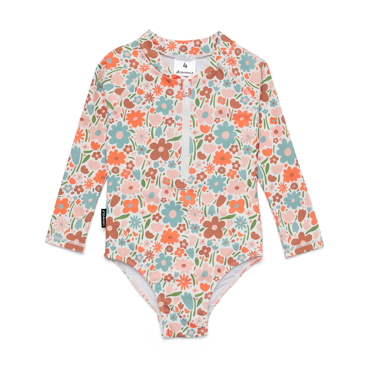 Crywolf Long Sleeve Swim Suit - Flower Market