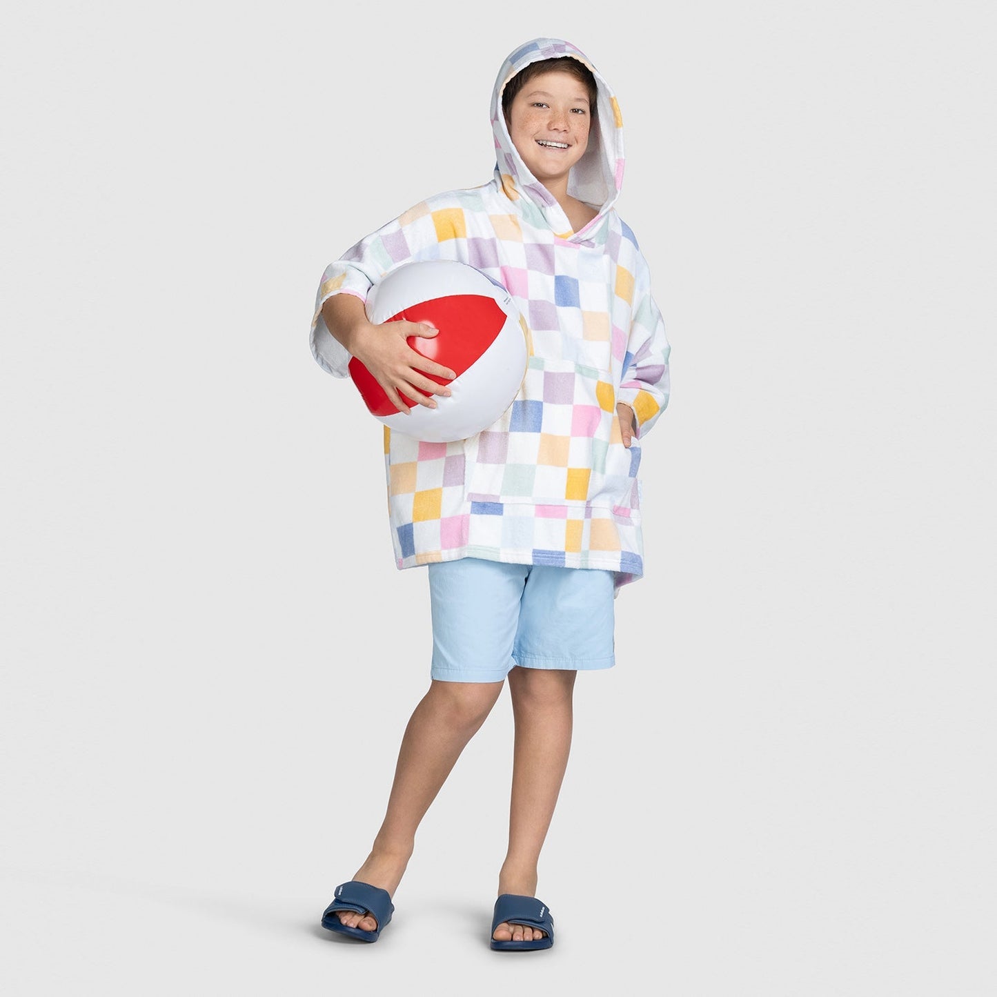 Oodie™ Original Checkboard Poncho Towel Kids