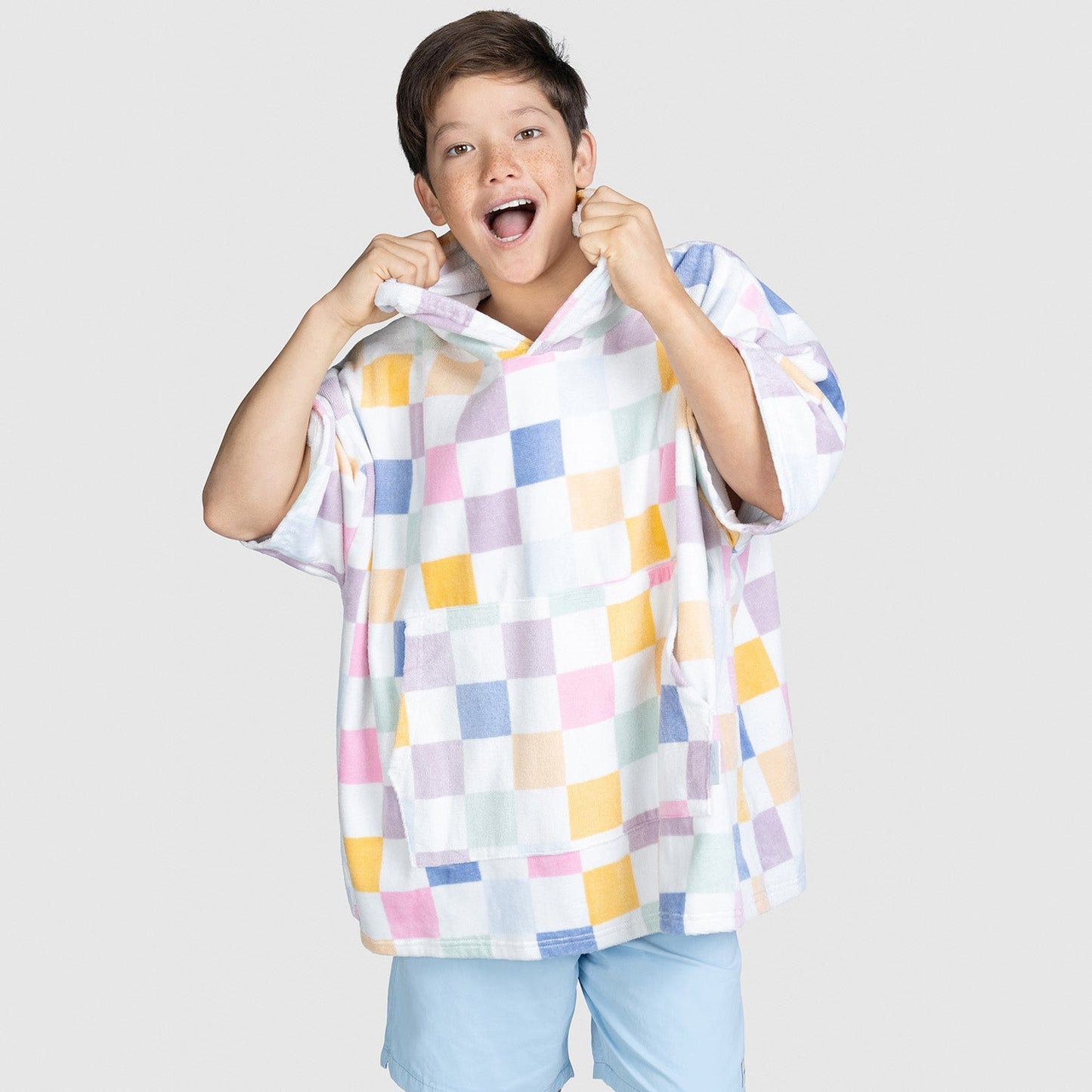 Oodie™ Original Checkboard Poncho Towel Kids