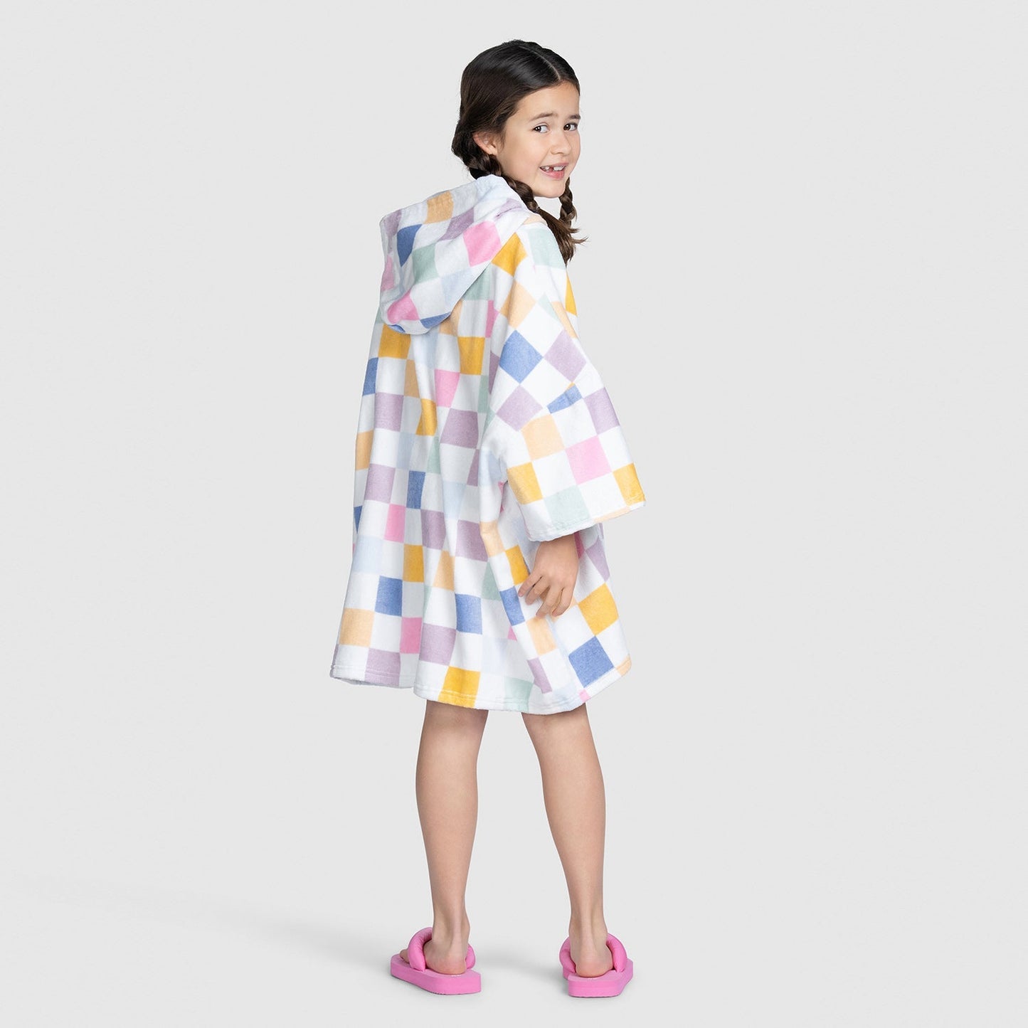 Oodie™ Original Checkboard Poncho Towel Kids