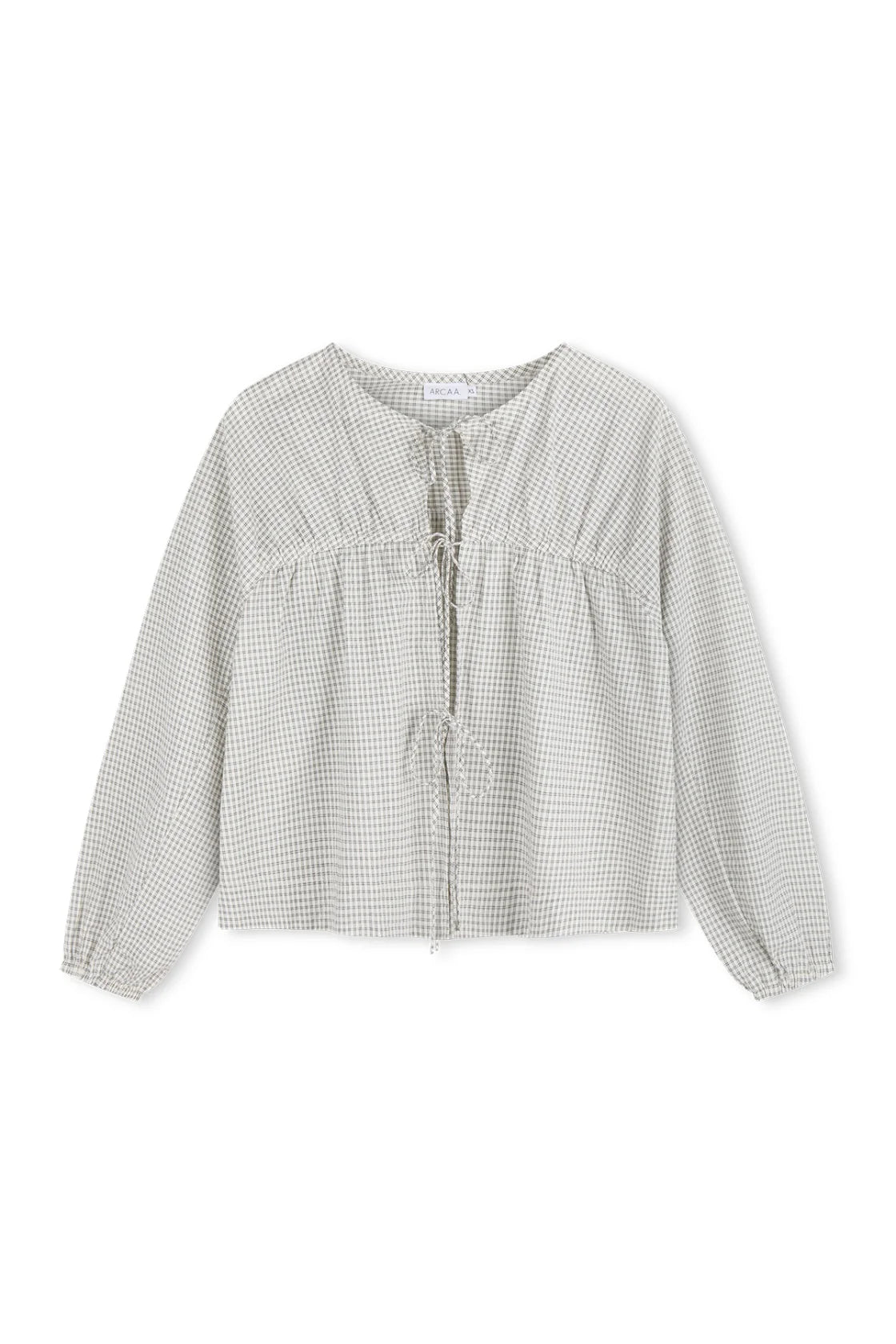 ARCAA Chloe Tie Ft Blouse - Black Check
