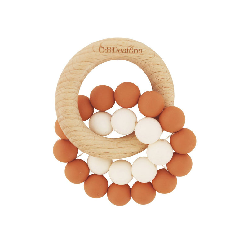 OB Designs Beechwood Silicone Toy Teether