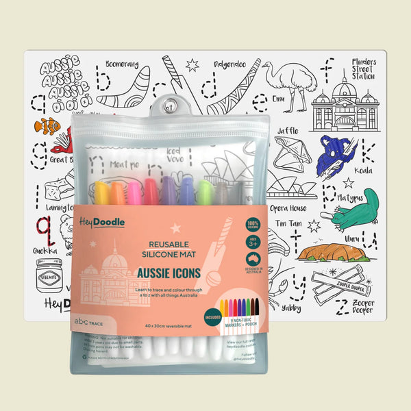 Hey Doodle - Aussie Icons Classic Colouring & Doodle Mat