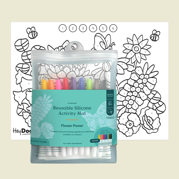 Hey Doodle - Flower Power Classic Colouring & Doodle Mat