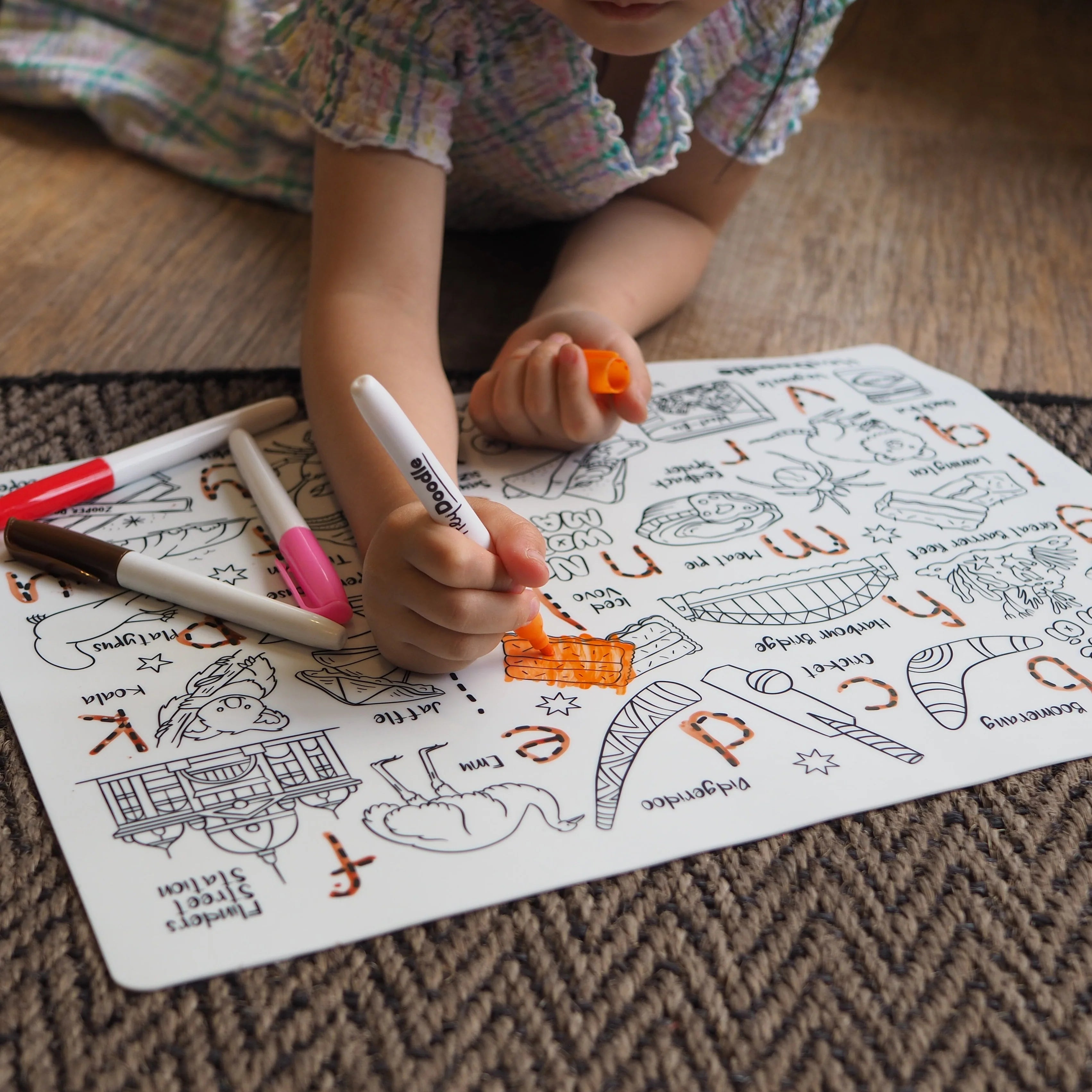 Hey Doodle Aussie Icons Classic Colouring & Doodle Mat