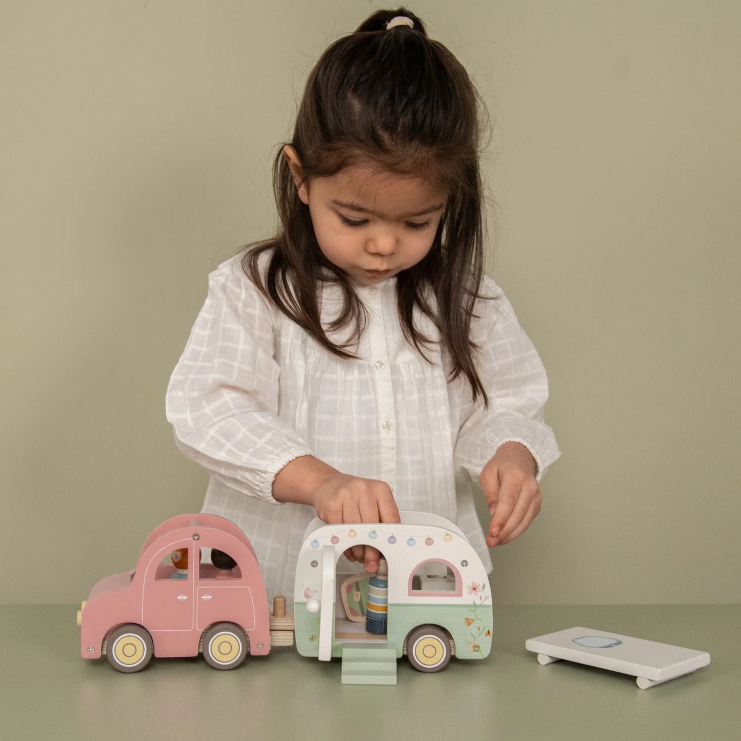 Little Dutch Australia Little Dutch Wooden Toy Car with Caravan
