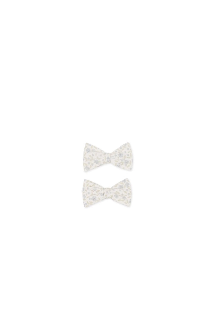 Jamie Kay Organic Cotton Noelle 2pk Bow - Elodie Whisper White